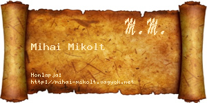 Mihai Mikolt névjegykártya